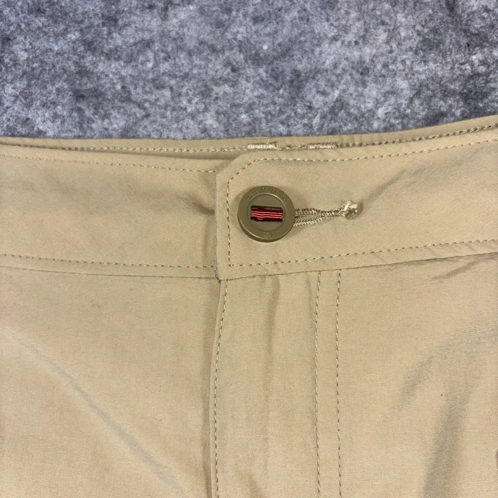 Simms Fishing Superlight Shorts Men's 40‎ Cork Tan Stretch Waist Golf UPF 50